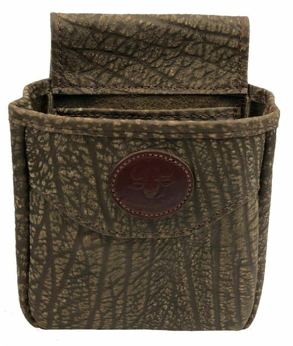 (image for) Brown Cape Buffalo Hide Shotgun Shell Belt Bag Pouch